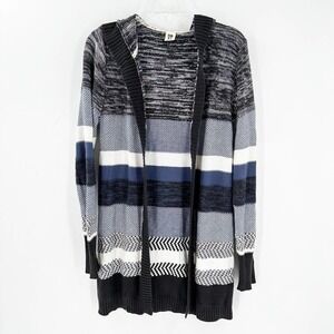 Roxy Black and Blue Striped Cardigan